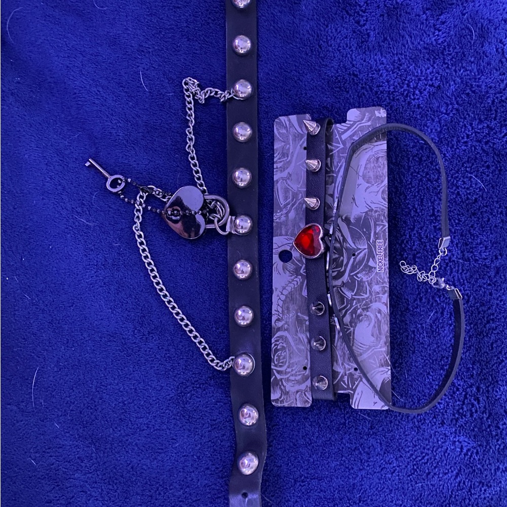 Collection of 3 Chokers (Emo/Punk/Goth)